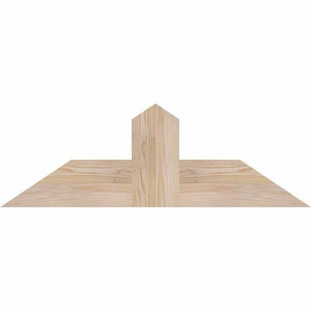 Ekena Millwork Portland Smooth Timber Gable Bracket, Douglas Fir, 36"W x 12"H x 1 1/2"D x 5 1/2"F, 8/12 Pitch GBW036X12X0206POR00SDF